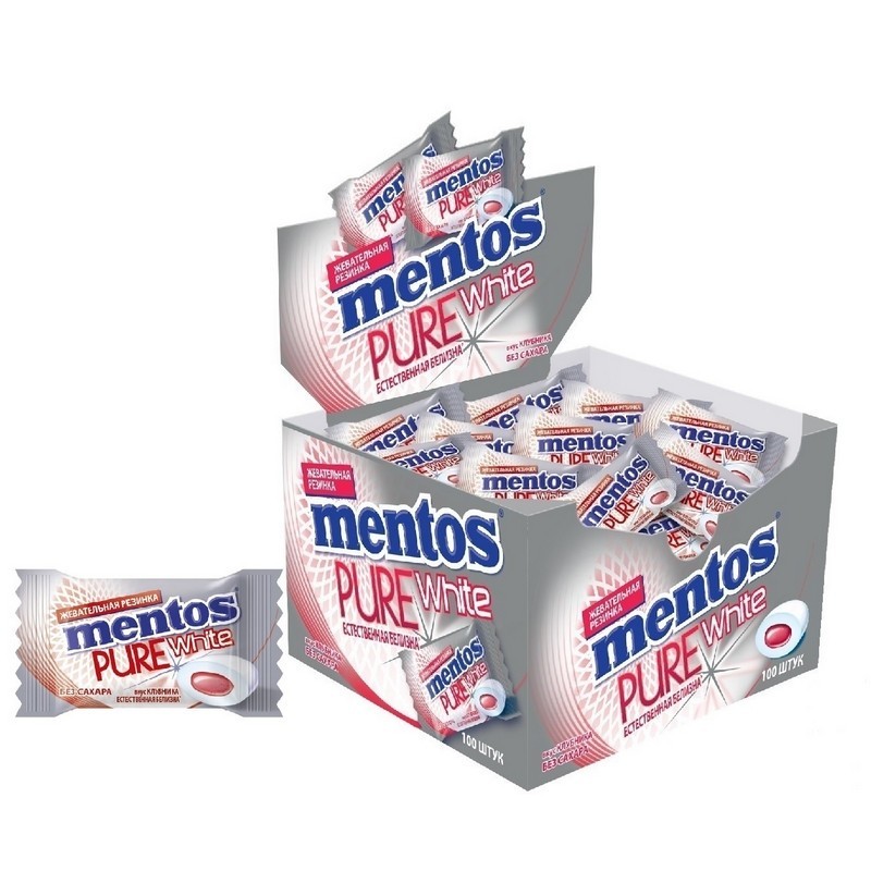 Жевательная резинка Mentos Mentos Pure White Клубника