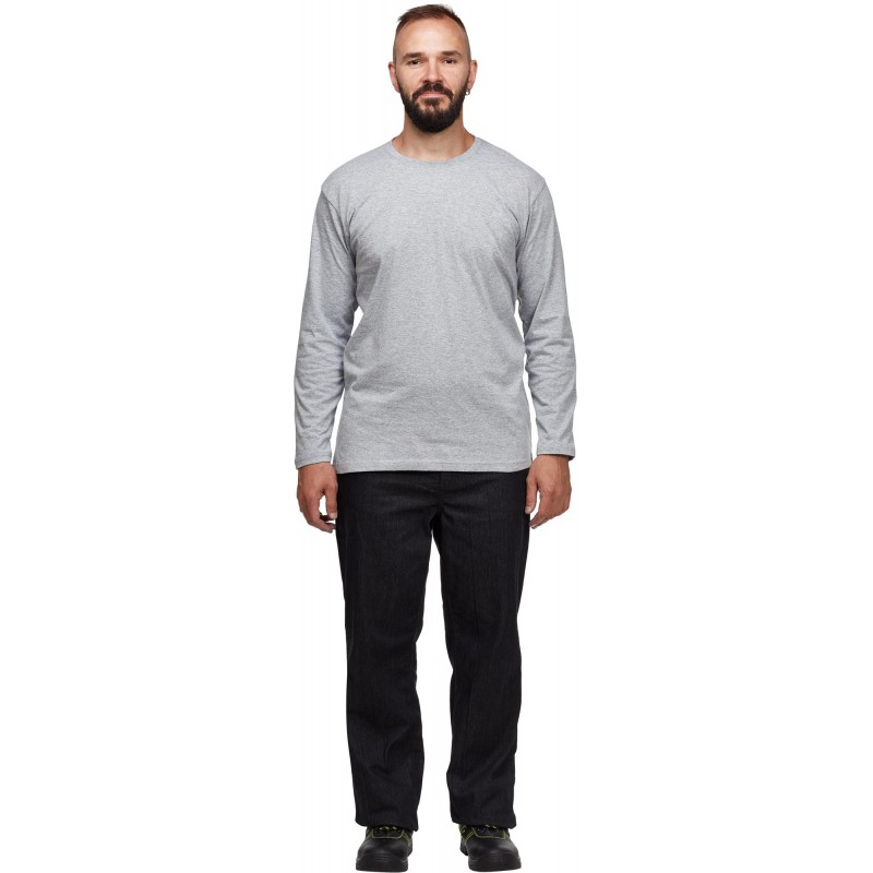 Футболка (160 г.) с длинным рукавом сер.(XXL)