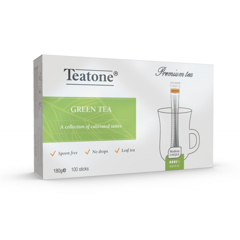 Чай зеленый TEATONE в металл.стике