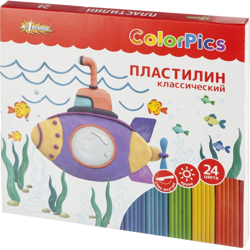 Пластилин №1 School ColorPics набор 24 цв