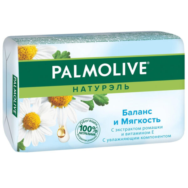 Мыло туалетное 90г PALMOLIVE Баланс и мягкость (экстракт ромашки и вит Е)