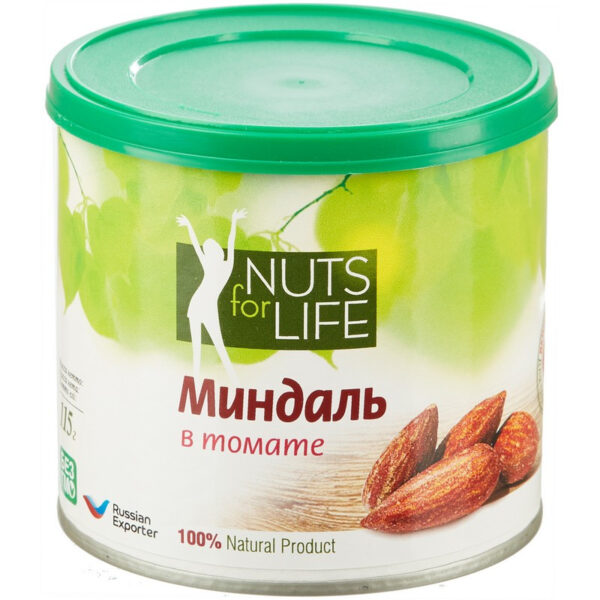 Миндаль Nuts for life обжаренный с томатом