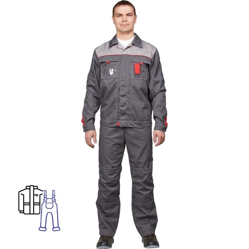 Костюм рабочий летний муж л10-КПК т-сер/с-сер 64-66 182-188