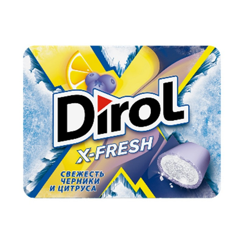 Жевательная резинка DIROL X-Fresh черника и цитрус