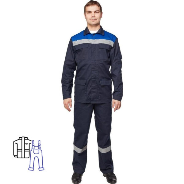 Костюм рабочий летний муж л05-КПК син (р.48-50) 182-188 (Арсенал-СП)