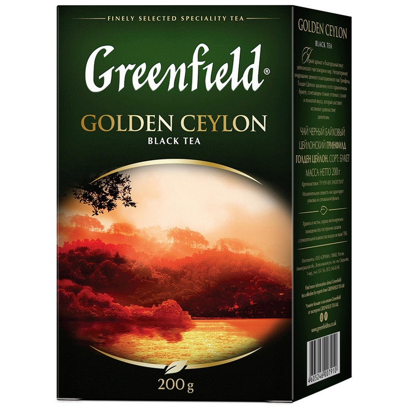 Чай Greenfield Golden Ceylon листовой черный