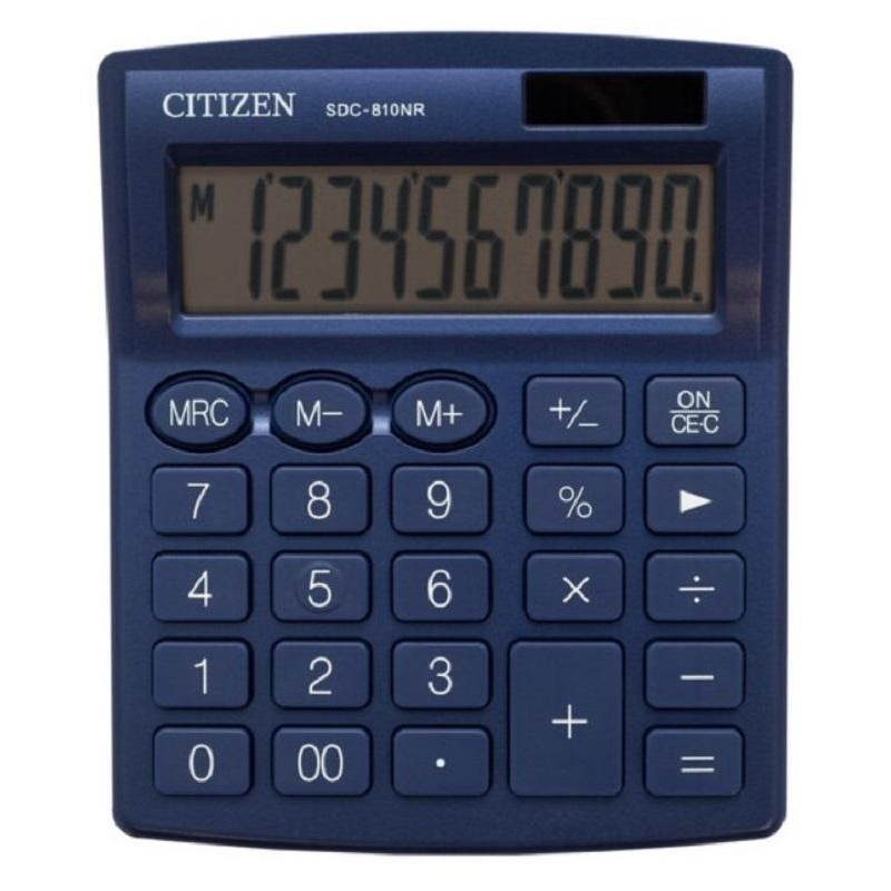 Калькулятор настольный Citizen SDC-810NR-NV 10р дв.пит КОМП-ЫЙ синий