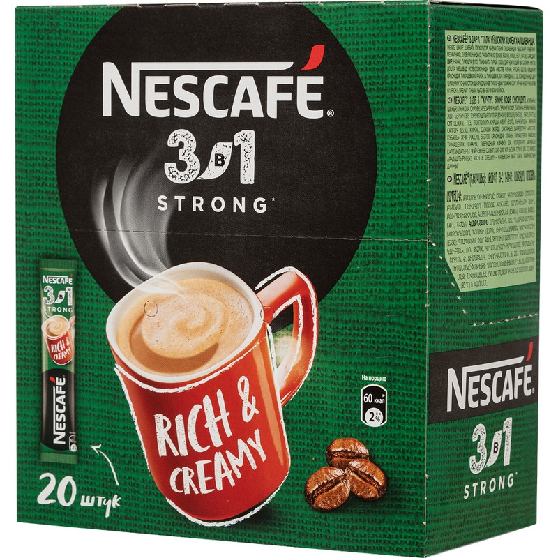 Кофе Nescafe 3 в 1 крепкий раств.