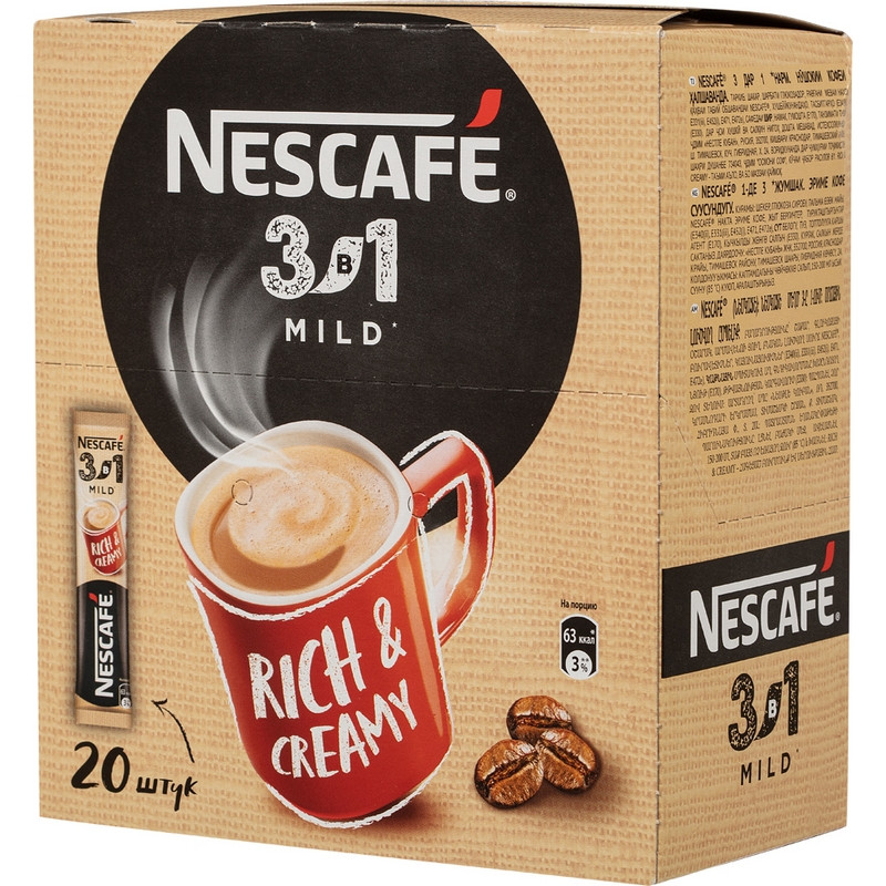 Кофе Nescafe 3 в 1 мягкий раств.