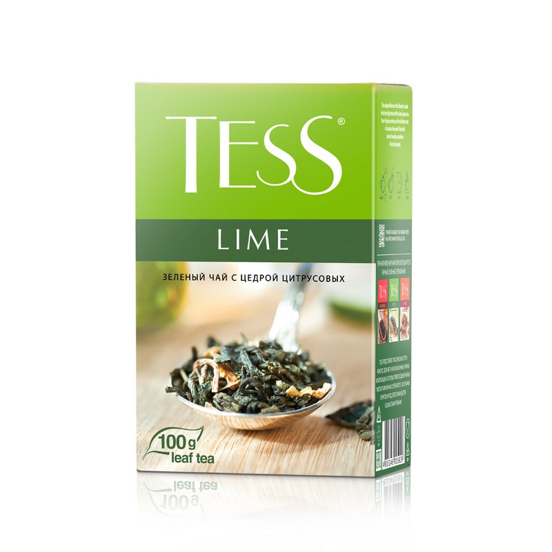Чай Tess Lime листовой зеленый с добавками