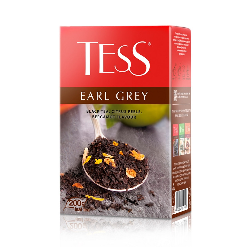 Чай Tess Earl Grey листовой черный с добавками