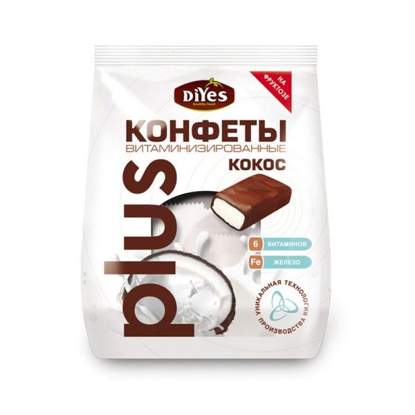 Конфеты DiYes Кокосовые витаминизированные на фруктозе