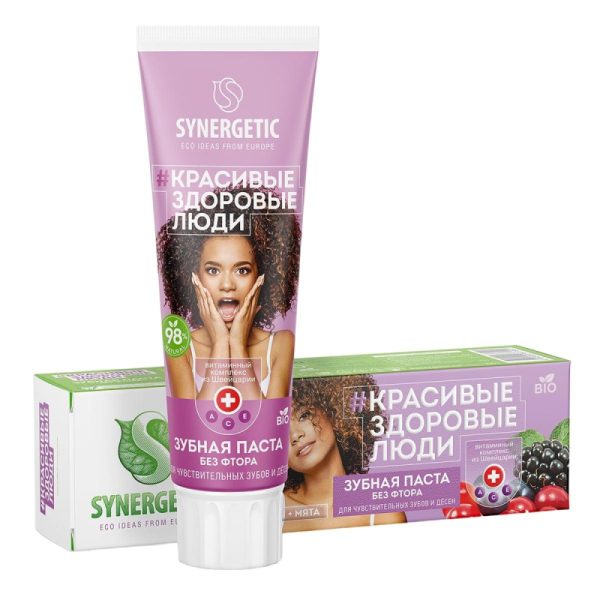 Зубная паста Synergetic для чувствительных зубов и десен 100гр 201001