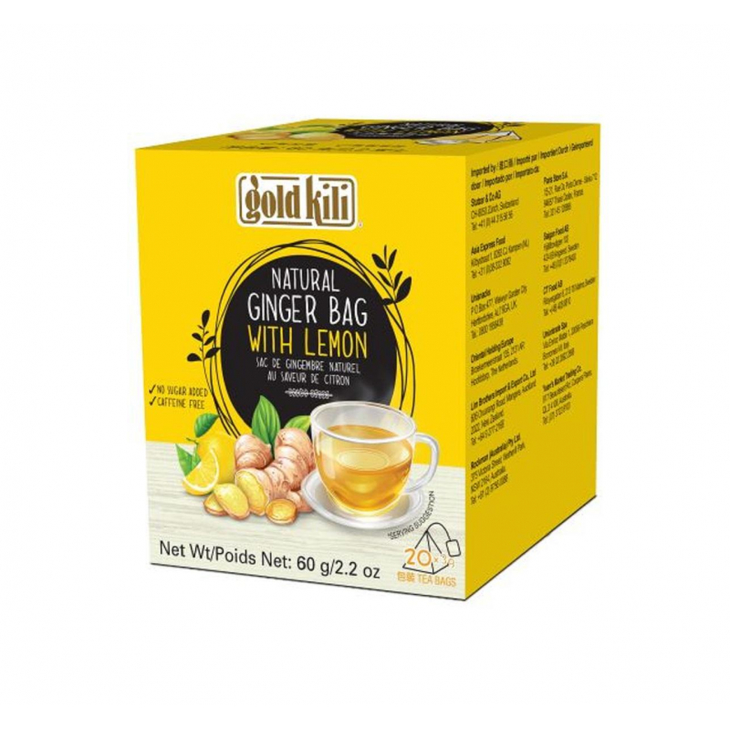 Чай Gold Kili Имбирь натуральный с лимоном пакетирован.в пирамид.