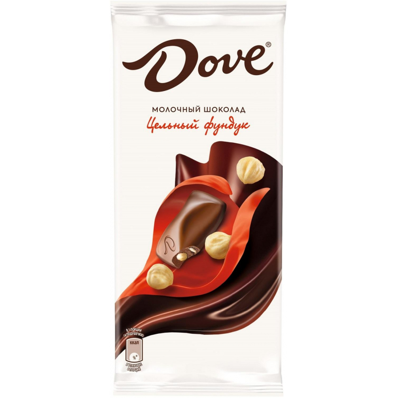 Шоколад Dove молочный шоколад цельный фундук