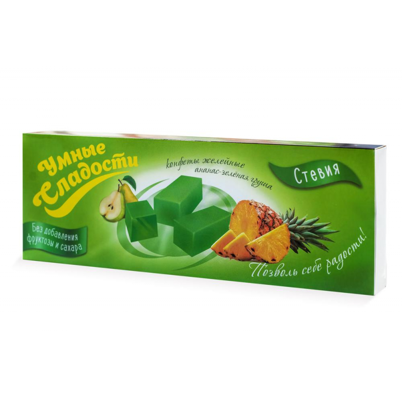 Мармелад Умные сладости Di&Di желейные ананас-зеленая груша