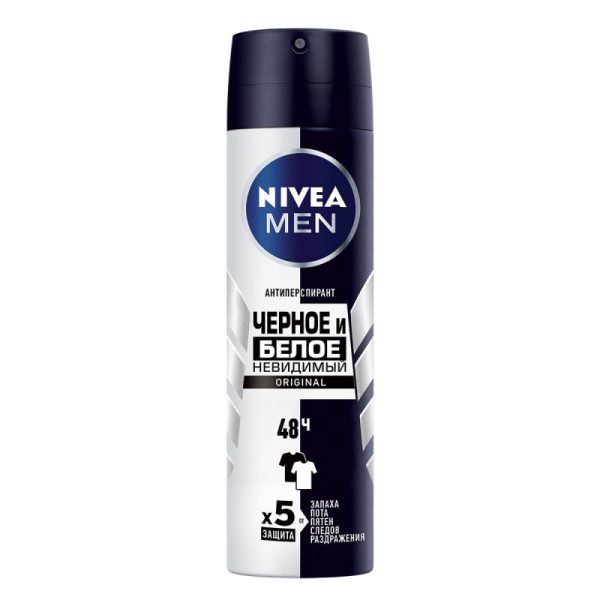 Дезодорант-антиперспирант спрей Nivea Невидимый для черн и бел 150 мл 82241