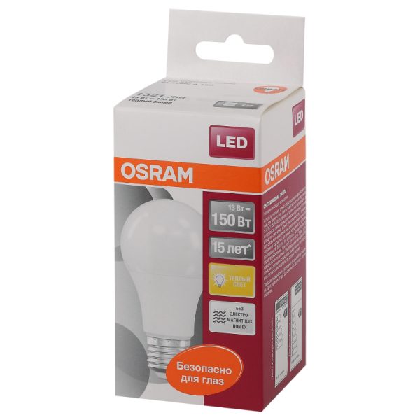 Лампа светодиодная OSRAM LEDSCLA150 13W/827 230VFR E27 4058075056985