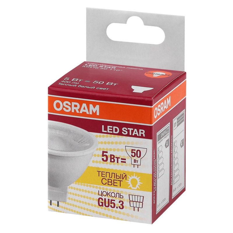 Лампа светодиодная OSRAM LSMR1650110 5W/830 230V GU5.3 4058075481169