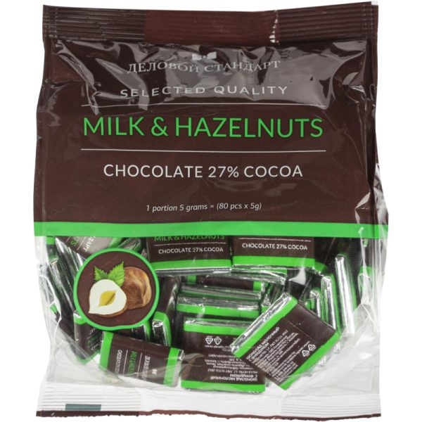 Шоколад порционный Деловой Стандарт Milk&hazelnuts