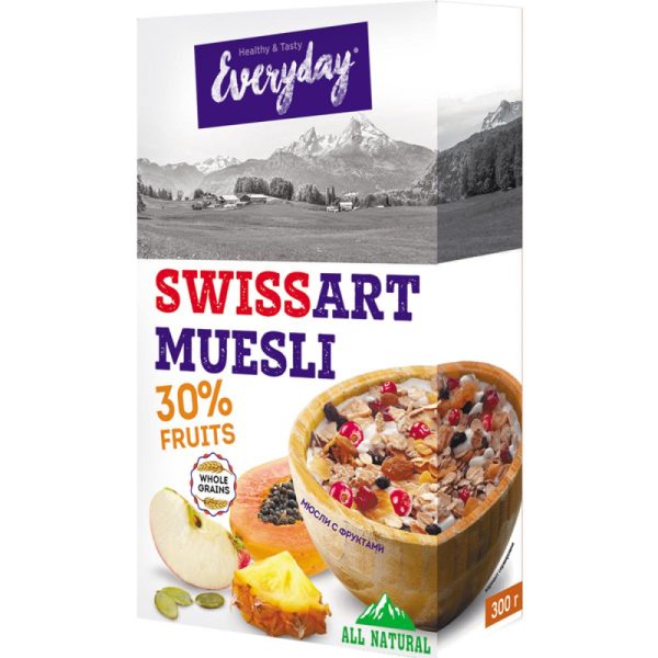 Мюсли Everyday Swiss art muesli с фруктами