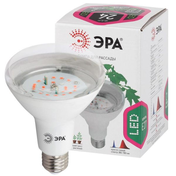 Фитосветильник для растений светодиодный ЭРА FITO-16W-RB-E27-K (Б0039072)