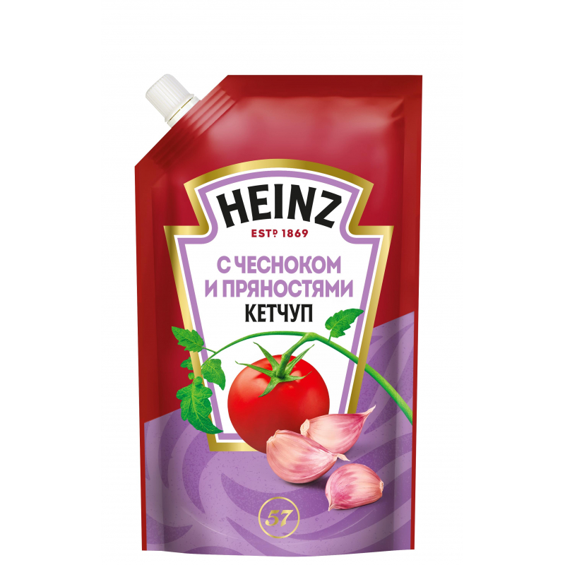 Кетчуп Heinz С чесноком и пряностями дой-пак