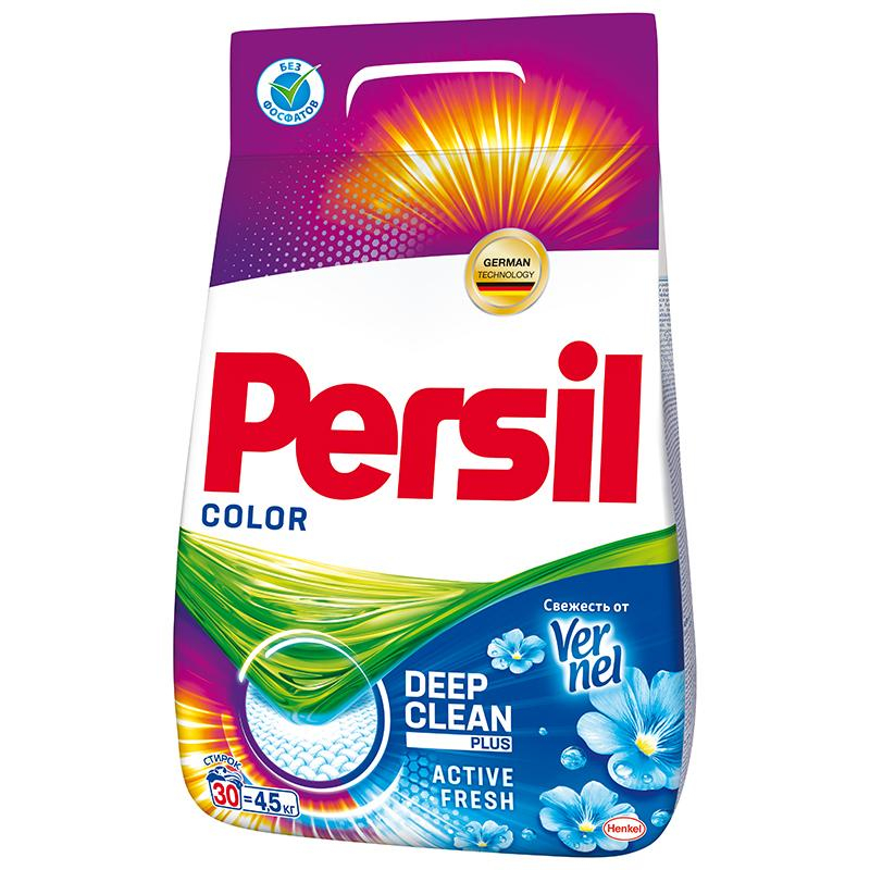Порошок стиральный PERSIL Color Свежесть от Vernel для цветного белья 4