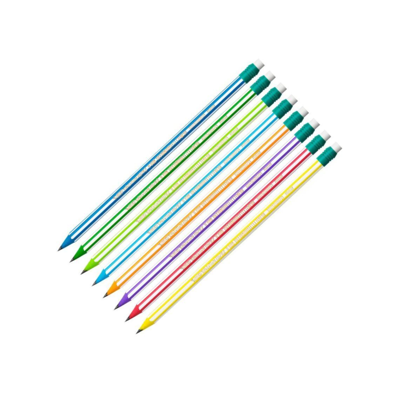 Карандаш чернографитный BIC Evolution Stripes с ластиком