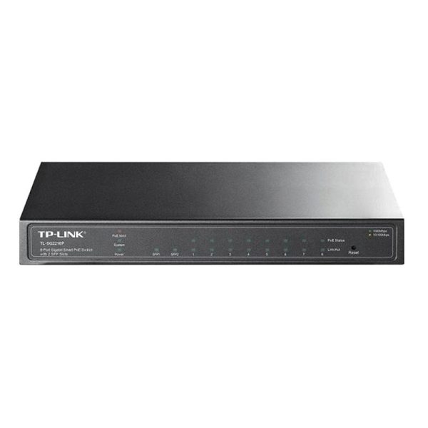 Коммутатор TP-Link 8-port gigabit Smart PoE+ Switch with 2 SFP (TL-SG2210P)