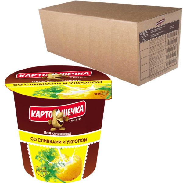 Картофельное пюре Картошечка со сливками и укропом