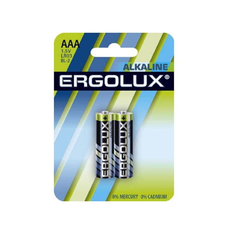 Батарейка Ergolux AAA/LR 03 Alkaline BL-2 (LR 03 BL-2