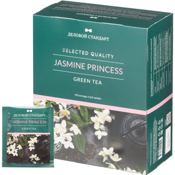 Чай Деловой Стандарт Jasmine princess зелен.с жасмин. 100 пакx2гр