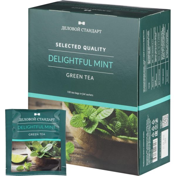 Чай Деловой Стандарт Delightful mint зелен.  100 пакx2гр