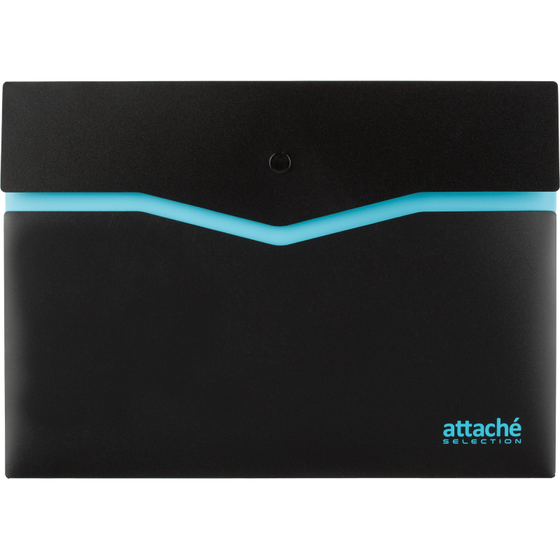 Папка-конверт на кнопке Attache Selection Black&Blue
