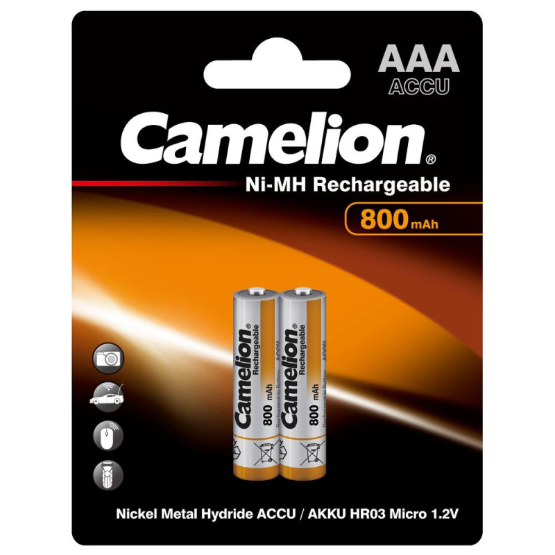 Аккумулятор Camelion AAA- 800mAh Ni-Mh BL-2(NH-AAA800BP2