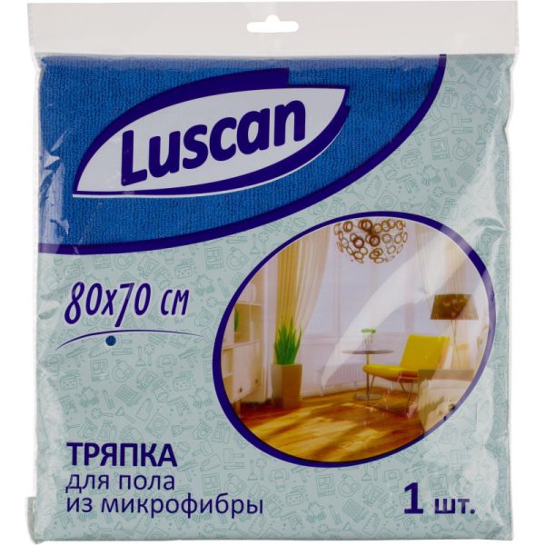 Тряпка для пола Luscan из микрофибры 300г/м2 80х70см