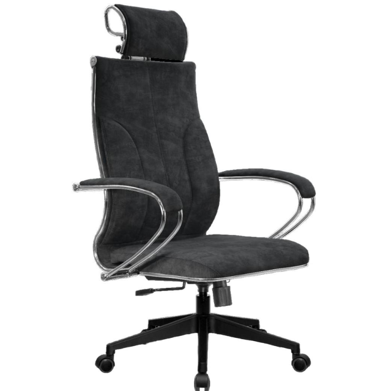 Кресло MT_МЕТТА L 2c 44 велюр темно-серый (подл.118/осн.002)