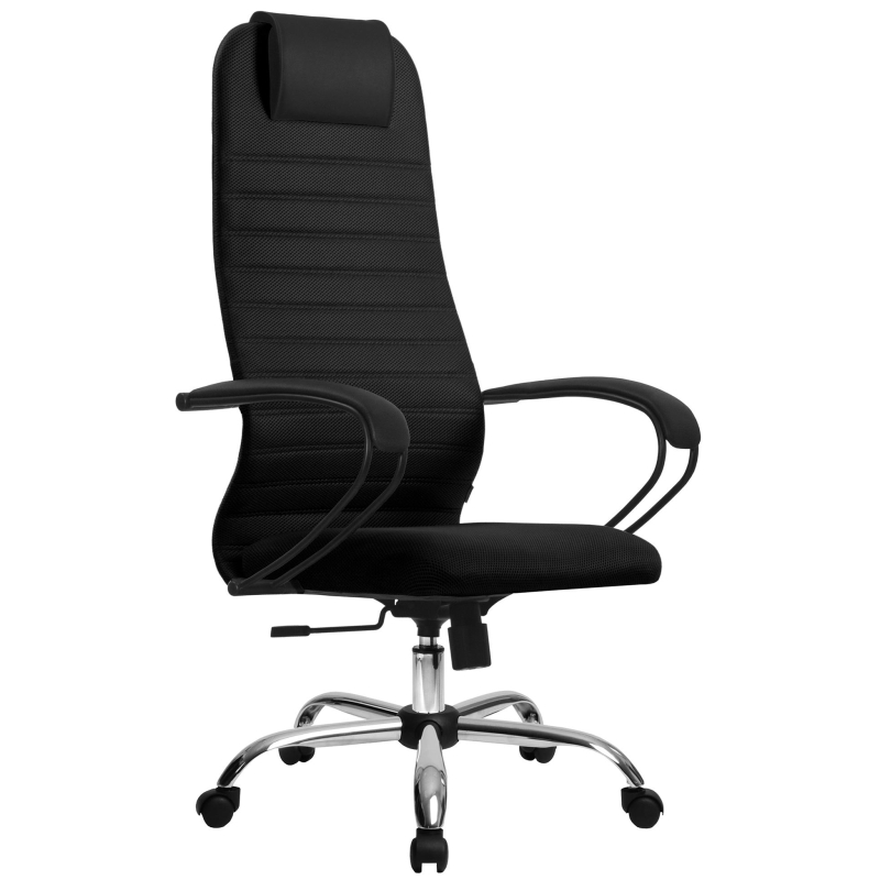 Кресло MT_SU-B-10 ткань черный крест.хр подл.130/осн.003(подл.100/осн.003)
