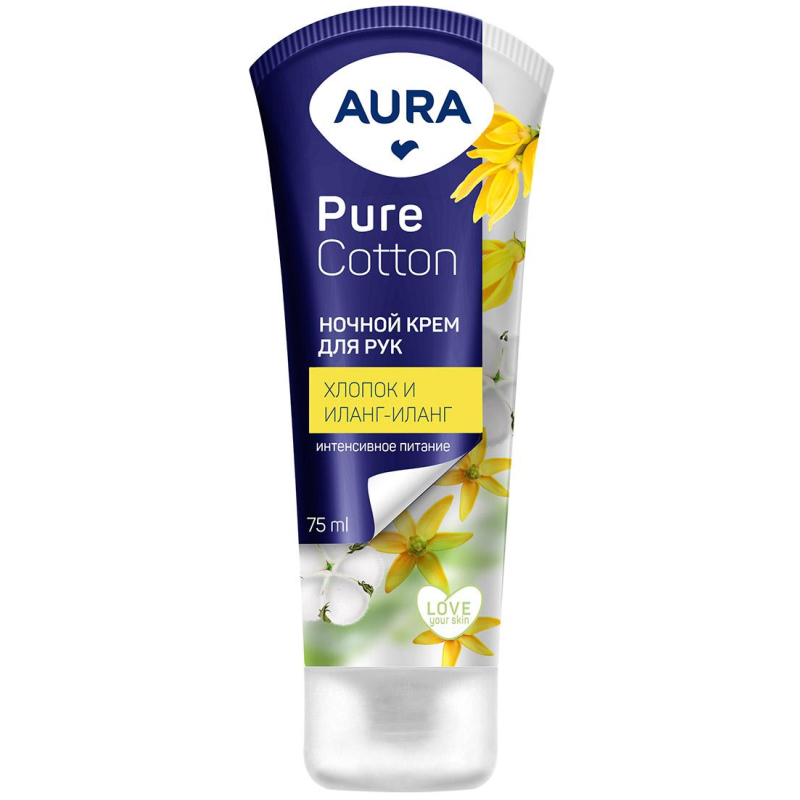Крем для рук AURA Pure Cotton Ночной  75мл  12792