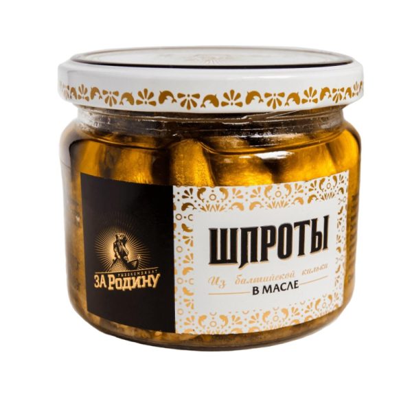 Шпроты консервированные За Родину в масле из балтийской кильки