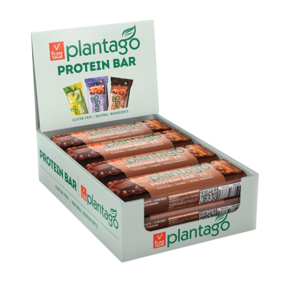 Батончик Plantago Двойной шок. с выс.сод.бел.25%