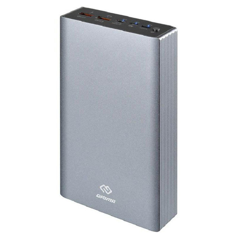 Внешний аккумулятор Digma Power Delivery DG-PD-30000-SLV 30000mAh 3A 18W