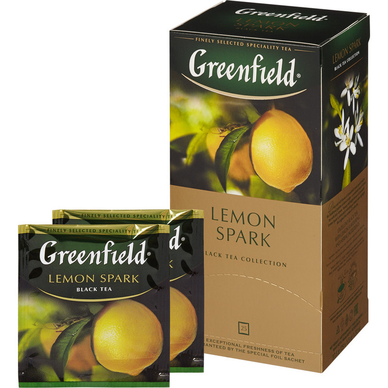 Чай Greenfield Lemon Spark черный фольгир.25пак/уп 0711-10