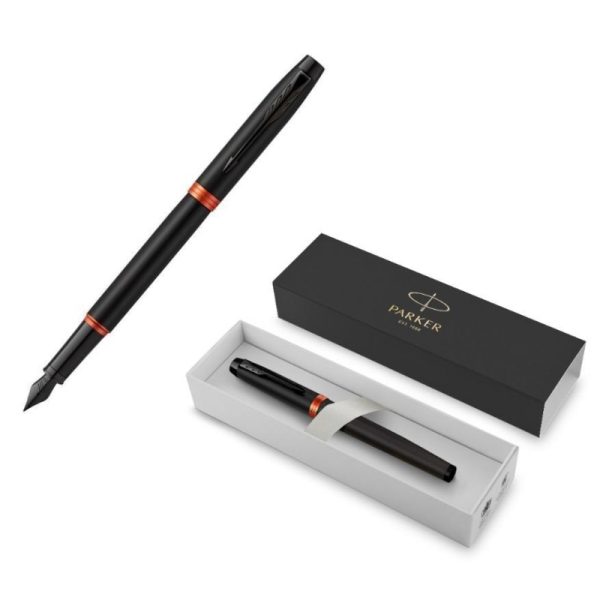 Ручка перьевая Parker IM Professionals Flame Orange BT син0