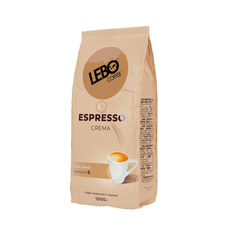 Кофе Lebo Espresso Crema в зернах темн. обжар.