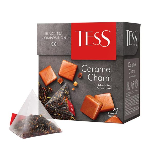 Чай Tess Caramel charm черный с добавками