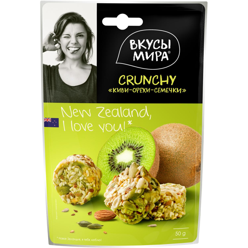 Коктейль Вкусы мира Crunchy Киви-орехи-семечки