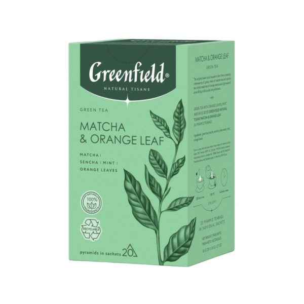 Чай Greenfield Natural Tisane Matcha & Orange Leaf зеленый