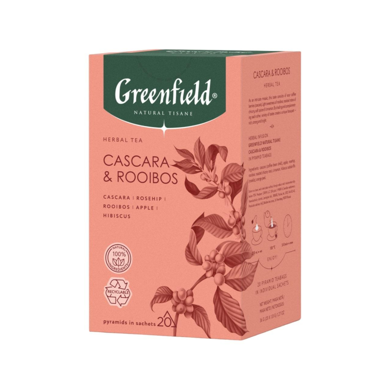 Чай Greenfield Natural Tisane Cascara & Rooibos травяной